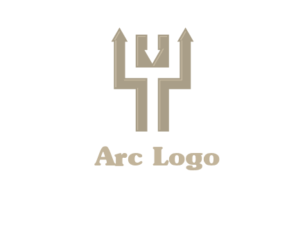 arrows in letter Y logo