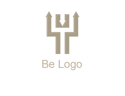 arrows in letter Y logo