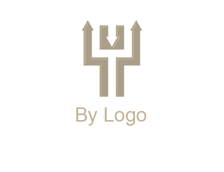 arrows in letter Y logo