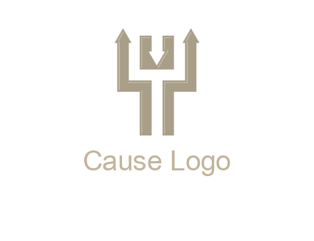 arrows in letter Y logo
