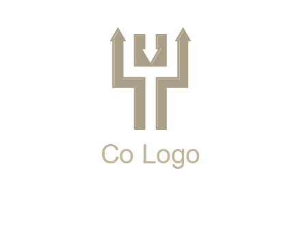 arrows in letter Y logo