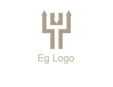 arrows in letter Y logo