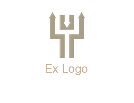 arrows in letter Y logo