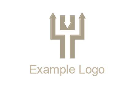 arrows in letter Y logo
