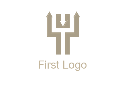 arrows in letter Y logo