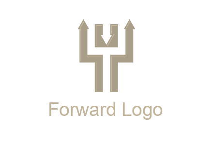arrows in letter Y logo