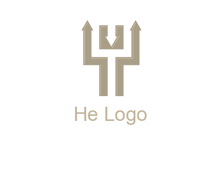 arrows in letter Y logo