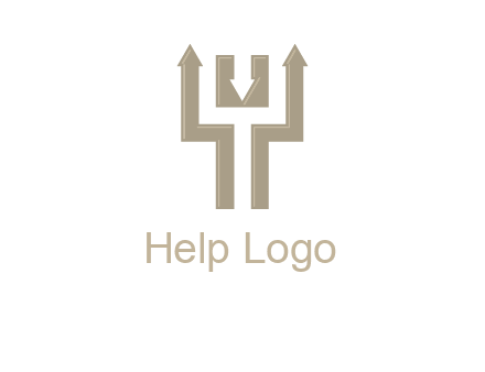 arrows in letter Y logo