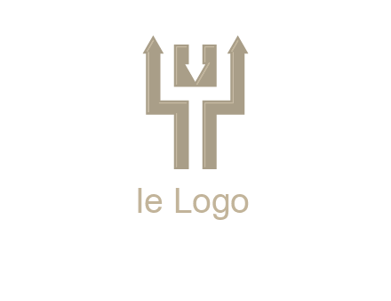 arrows in letter Y logo