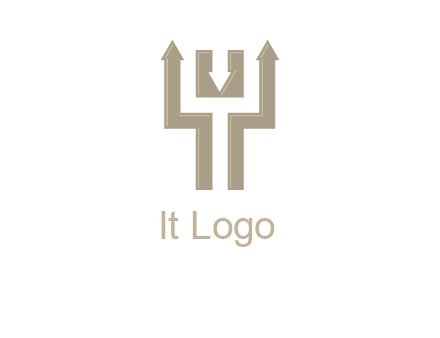 arrows in letter Y logo