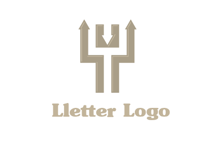 arrows in letter Y logo