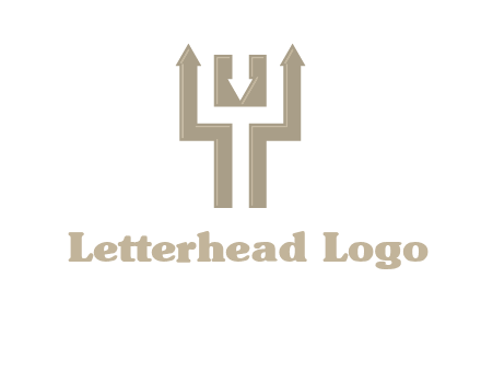 arrows in letter Y logo