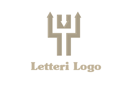 arrows in letter Y logo
