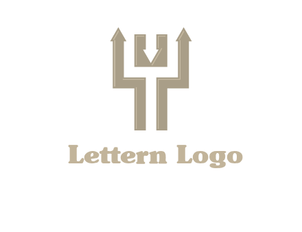 arrows in letter Y logo