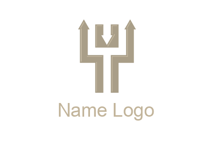 arrows in letter Y logo