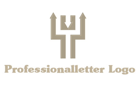 arrows in letter Y logo
