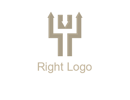 arrows in letter Y logo