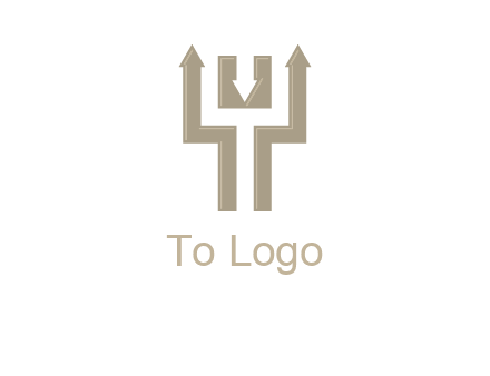 arrows in letter Y logo