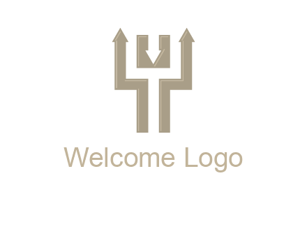arrows in letter Y logo