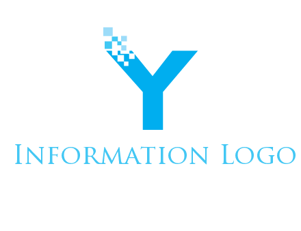 letter y pixels logo