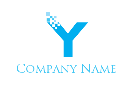 letter y pixels logo