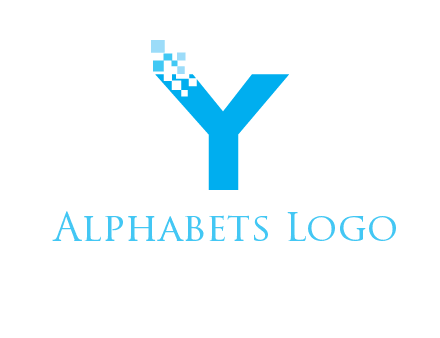 letter y pixels logo