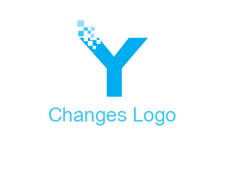 letter y pixels logo
