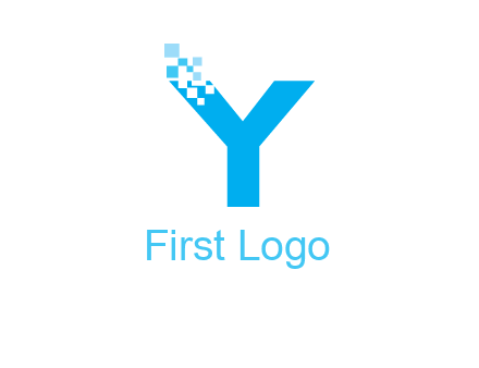 letter y pixels logo