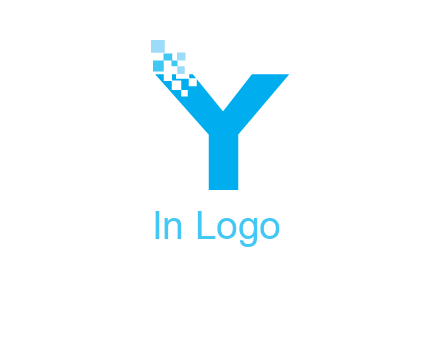 letter y pixels logo