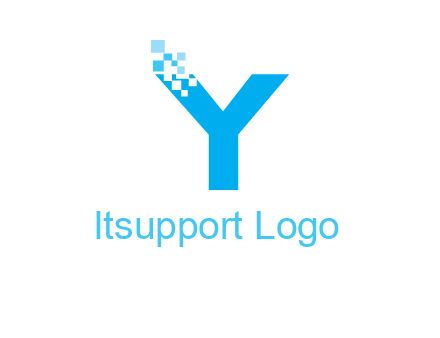 letter y pixels logo