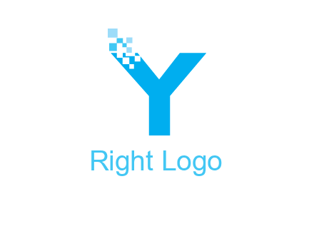 letter y pixels logo