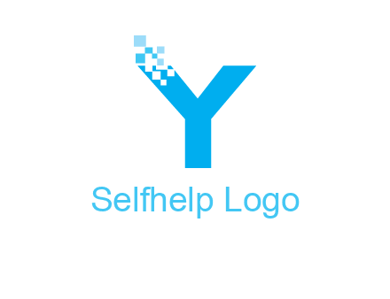 letter y pixels logo