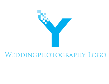 letter y pixels logo