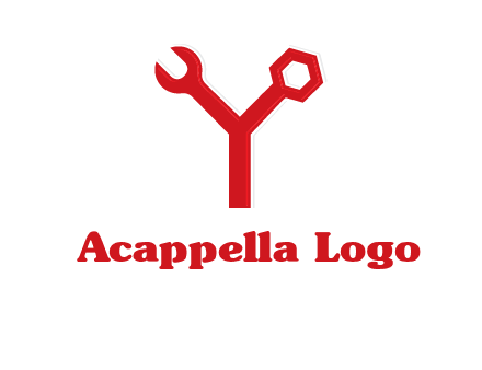 wrench on letter Y logo