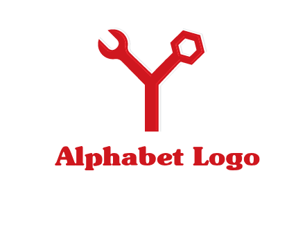 wrench on letter Y logo