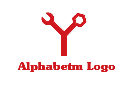 wrench on letter Y logo