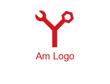 wrench on letter Y logo