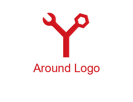 wrench on letter Y logo
