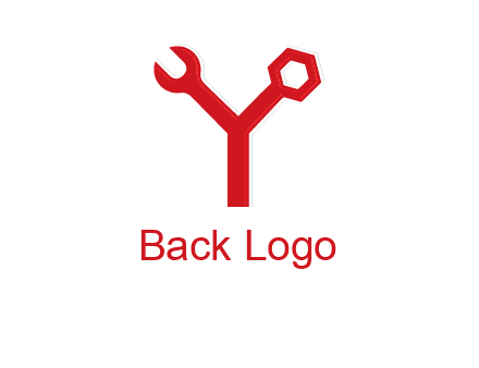wrench on letter Y logo