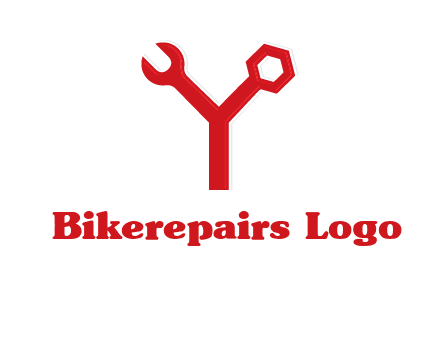 wrench on letter Y logo