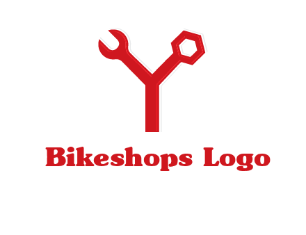 wrench on letter Y logo