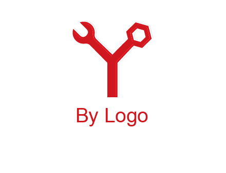wrench on letter Y logo