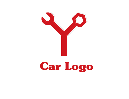 wrench on letter Y logo