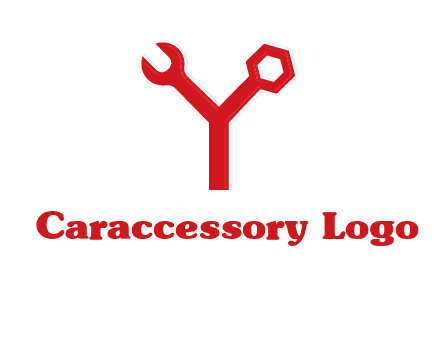 wrench on letter Y logo