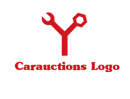 wrench on letter Y logo
