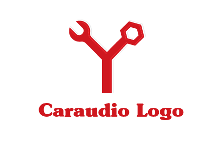 wrench on letter Y logo