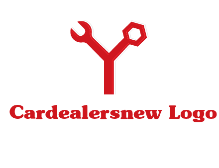 wrench on letter Y logo
