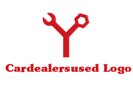 wrench on letter Y logo