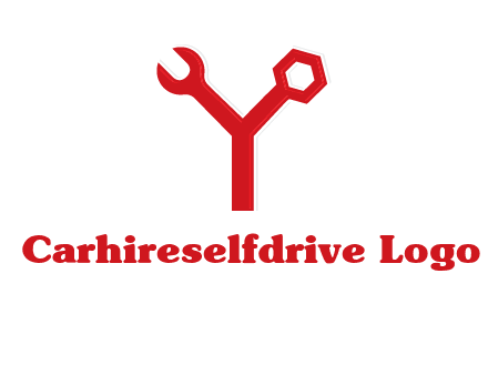 wrench on letter Y logo