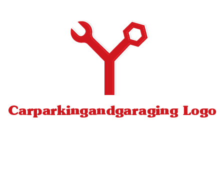 wrench on letter Y logo